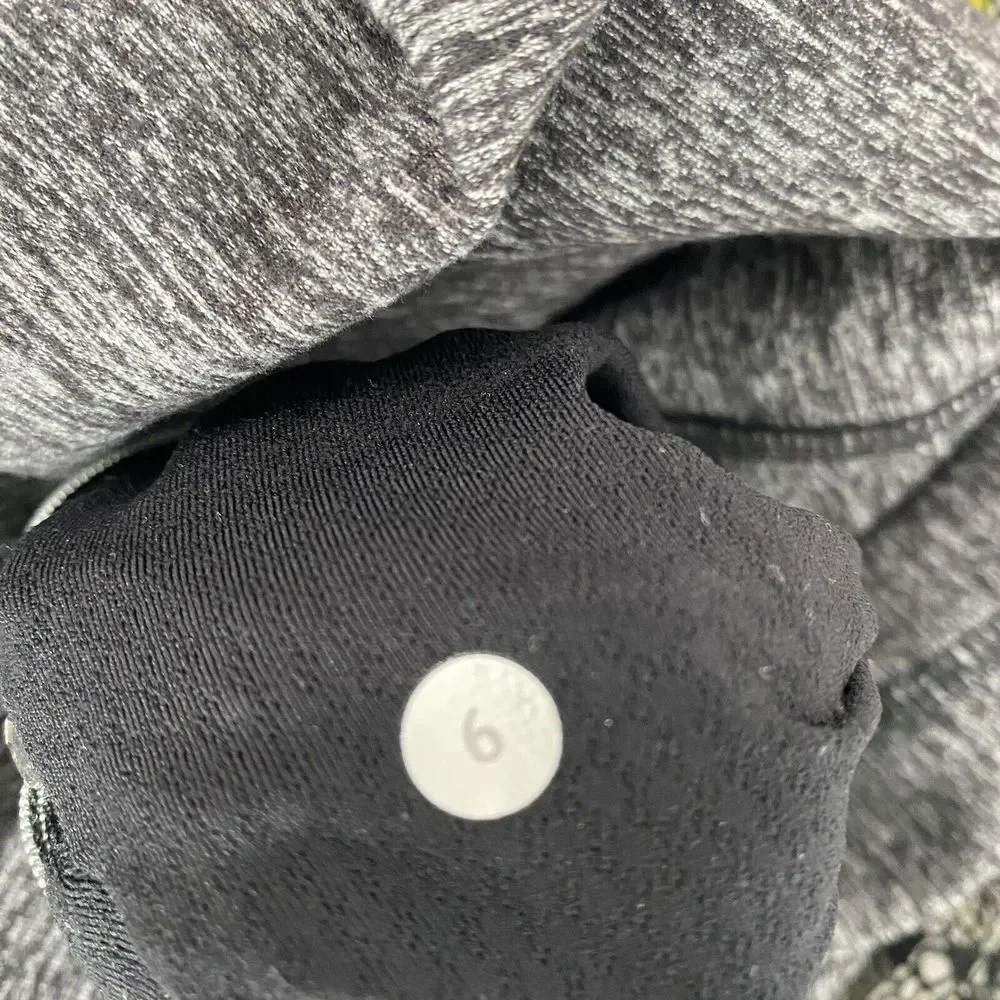 Women's Lululemon Run Back On Track‎ Pullover Hoodie Size 6 Heathered Gray/Black